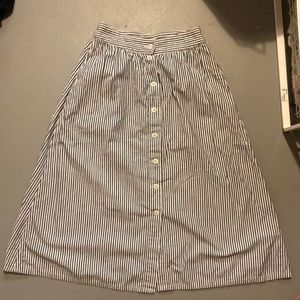 Blue and white button up skirt. Excellent condition